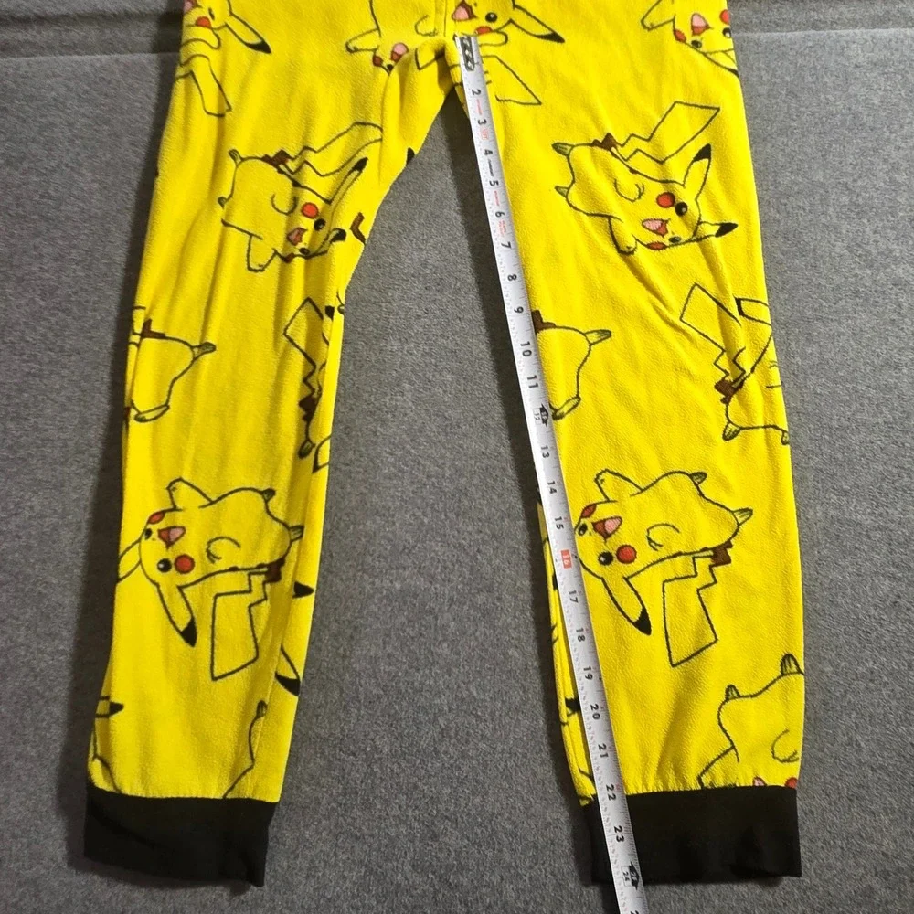 Pokemon Pikachu Kids Hooded Union Suit‎ One Piece Pajamas Yellow Size L 12/14